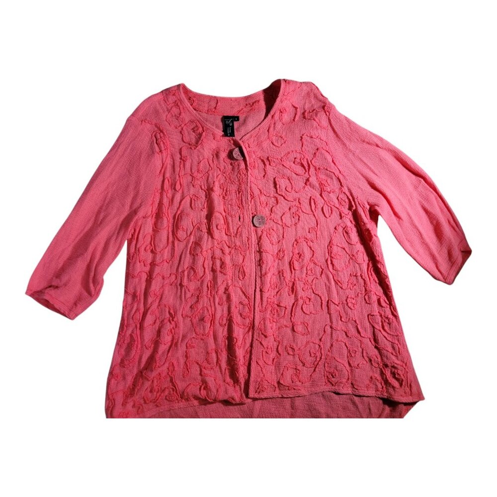 Focus Casual Life Pink Button Down Cardigan